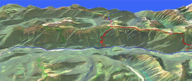 3D view of Canyon Ridge Trail 689