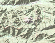 Kelly Butte, Sawmill Creek Trail Topo Map