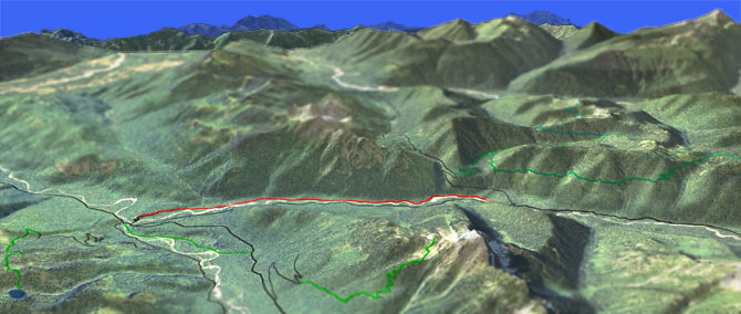 3D view of White Chuck Trail #731
