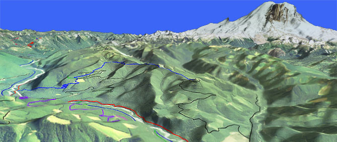 3D view of Suntop Trail #1183