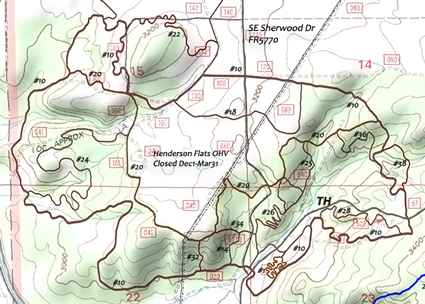 View of Henderson Flat OHV Topo Map