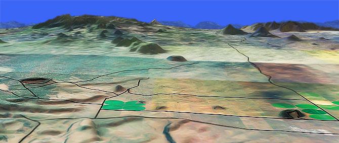 3D view of Hole in the Ground Trail