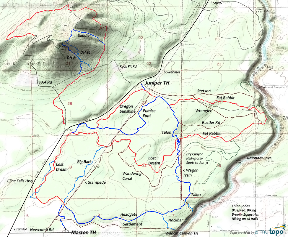 Maston Trails Topo Map