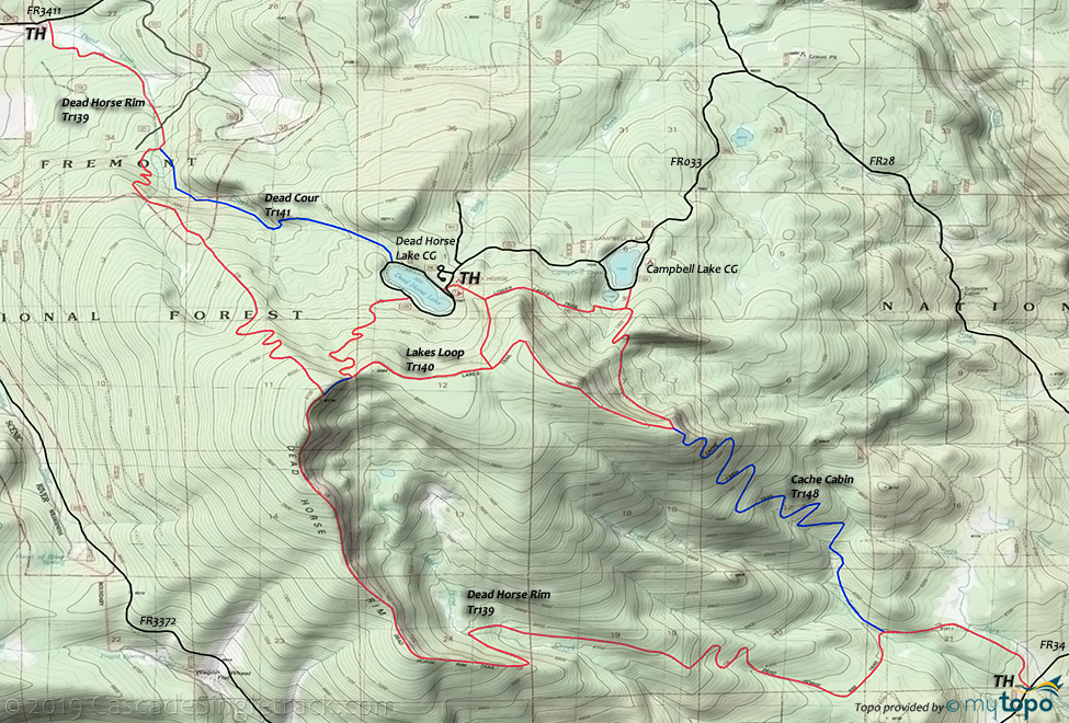 Dead Horse Rim Trail #139 Topo Map