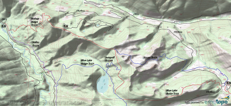 Bishop Ridge Trail #272 Topo Map