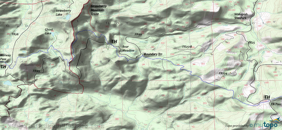 Boundary Trail #1 Topo Map