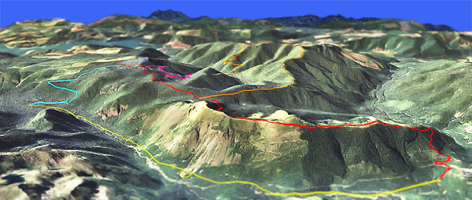 3D view of Goat Mountain Trail #217