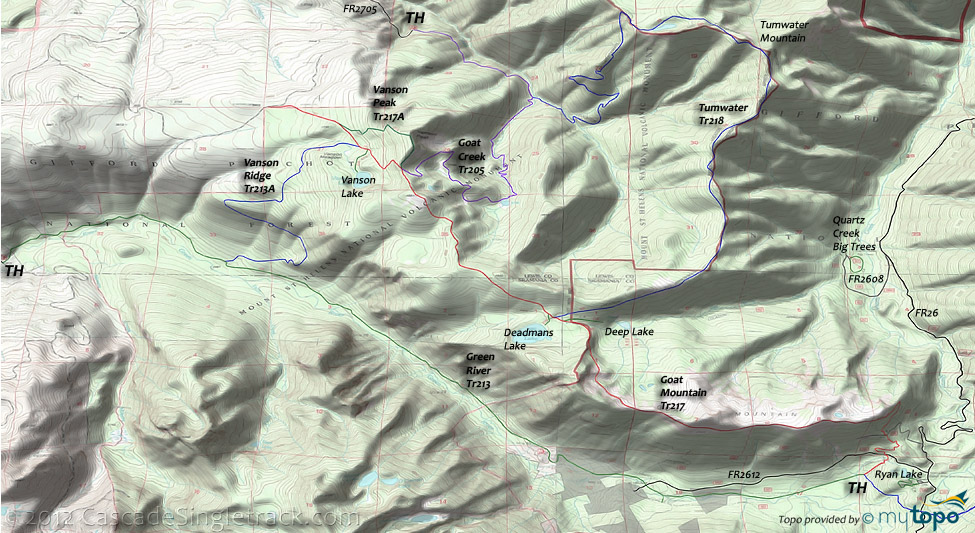 Goat Mountain Trail #217 Topo Map