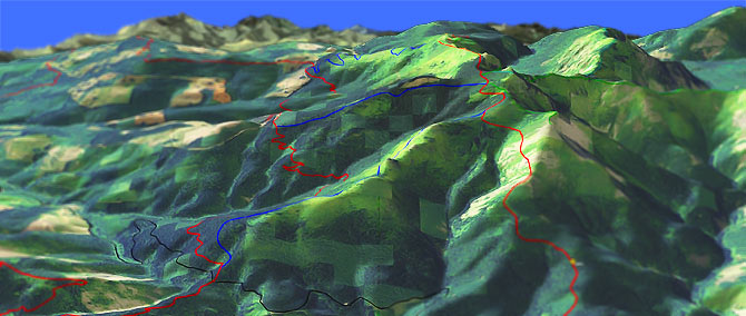 3D view of Pyramid Rock Trail #180F