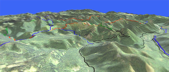 3D view of Juniper Ridge Trail #261