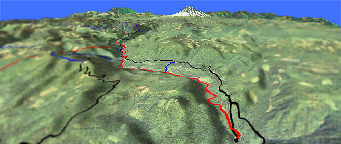 3D view of Lewis River Trail #31