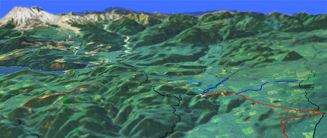 3D view of McClellan Meadows Trail #157