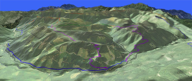3D view of Hamilton Buttes Trail #118
