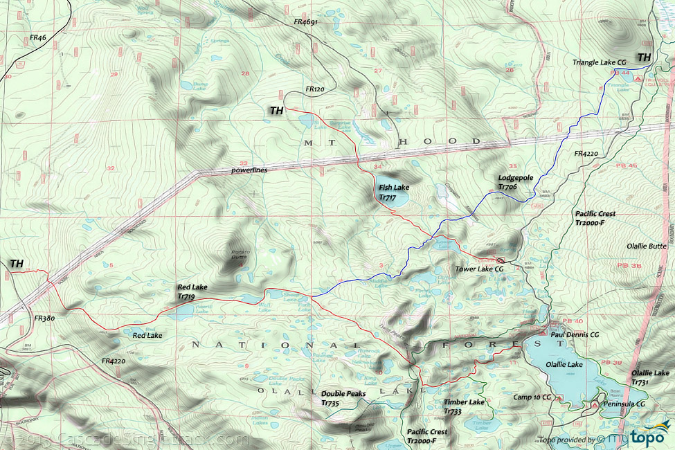 Fish Lake Trail #717, Lodgepole Trail #706 Topo Map