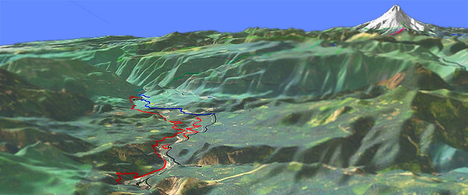 3D view of Rainbow to Riverside CG Trail #723