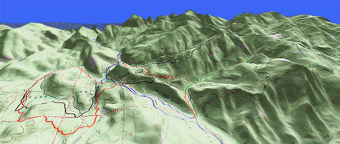 3D view of Gales Creek Trail