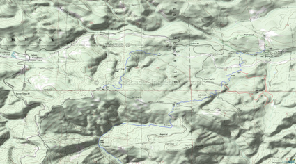 Ravens-Ridge, Triple-C, Step-Creek Area Topo Map