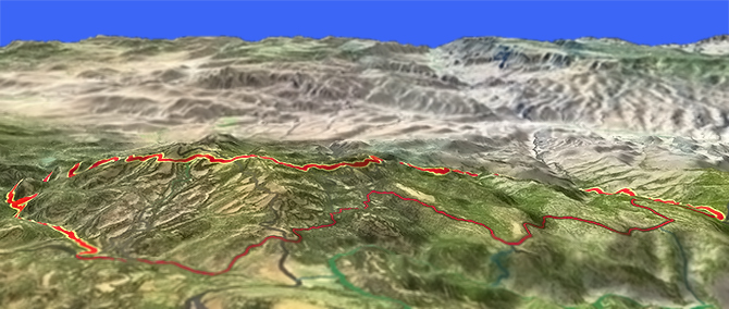 3D view of Ochoco Trail