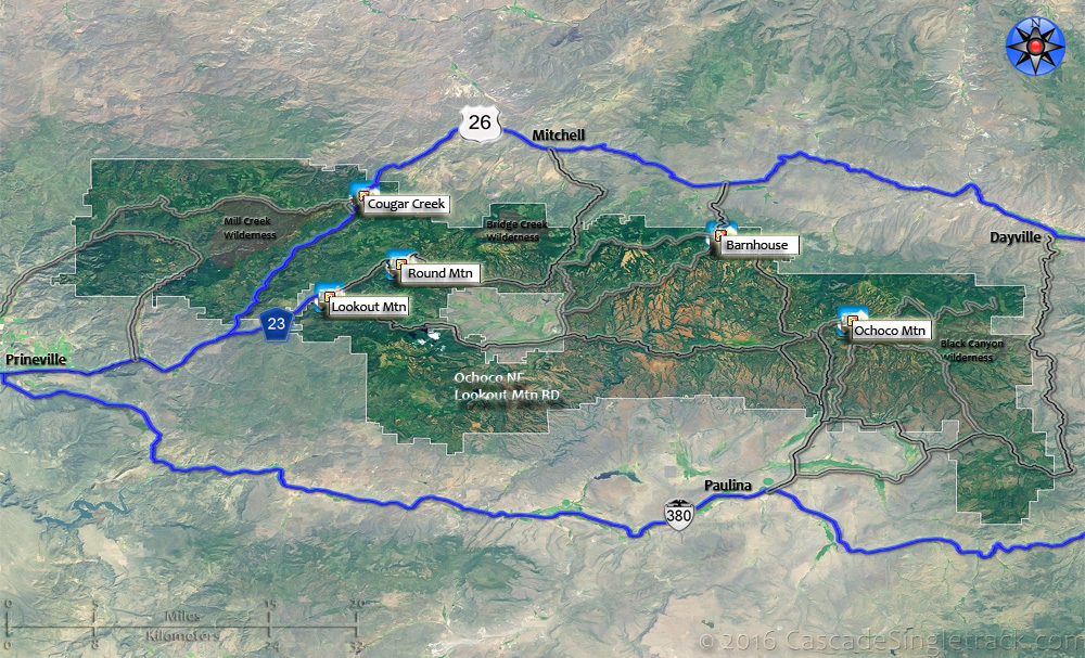 Ochoco National Forest Lookout Mountain Ranger District Mountain Bike and Hiking Trails