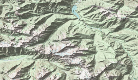 Elwha River, Bailey Range Way, Happy Lake Ridge, Appleton Pass, Boulder Lake, Long Ridge, Ludden Peak Trails Topo Map