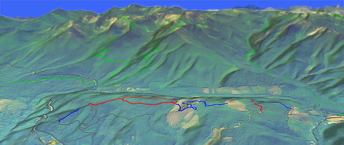 3D view of Foothills Trail