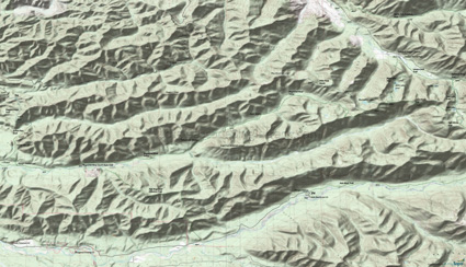 Bogachiel River, Indian Pass, Rugged Ridge, Slide Peak Trails Topo Map