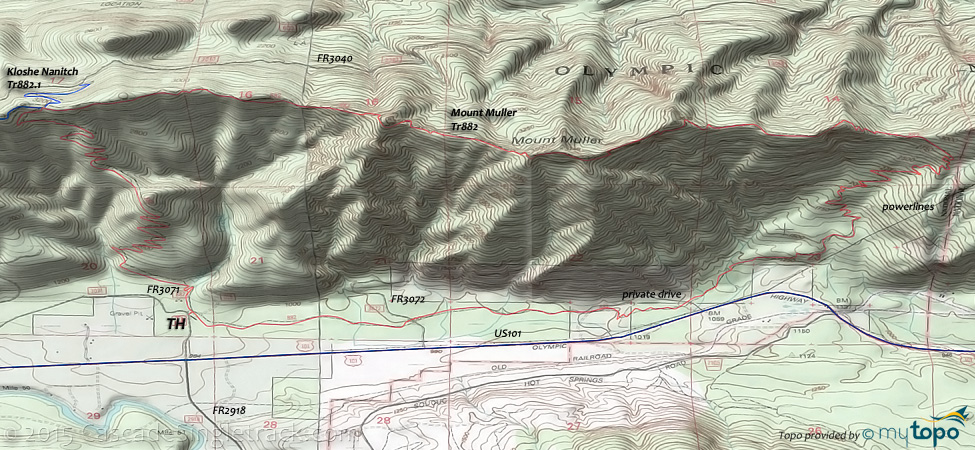 Kloshe Nanitch, Mount Muller Trail 882 Topo Map