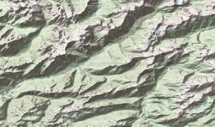 Six Ridge, Graves Creek, North Fork Skokomish River, East Fork Quinalt River, O'Neil Pass Trails Topo Map