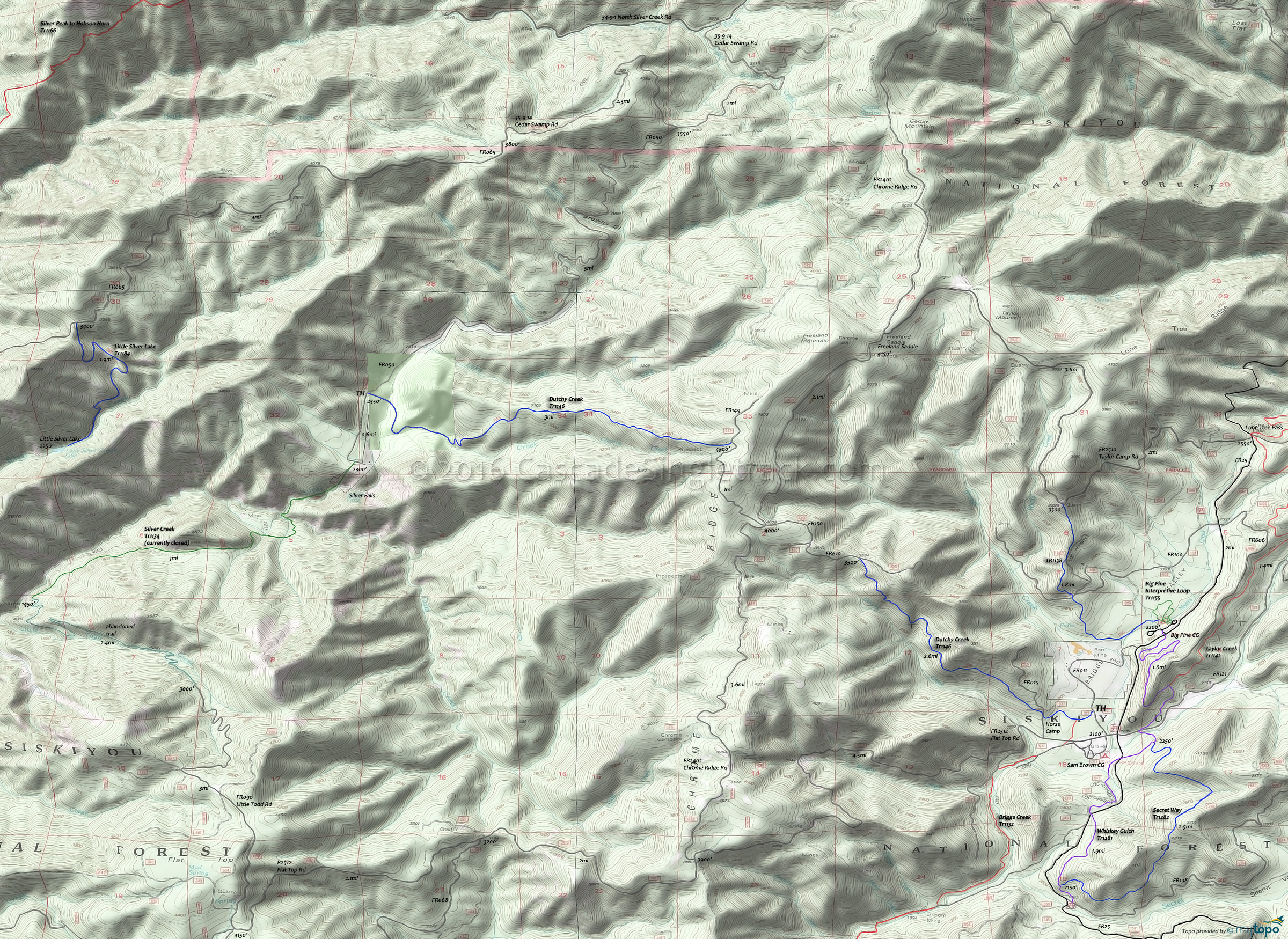  Dutchy Creek Tr1146 Area Topo Map