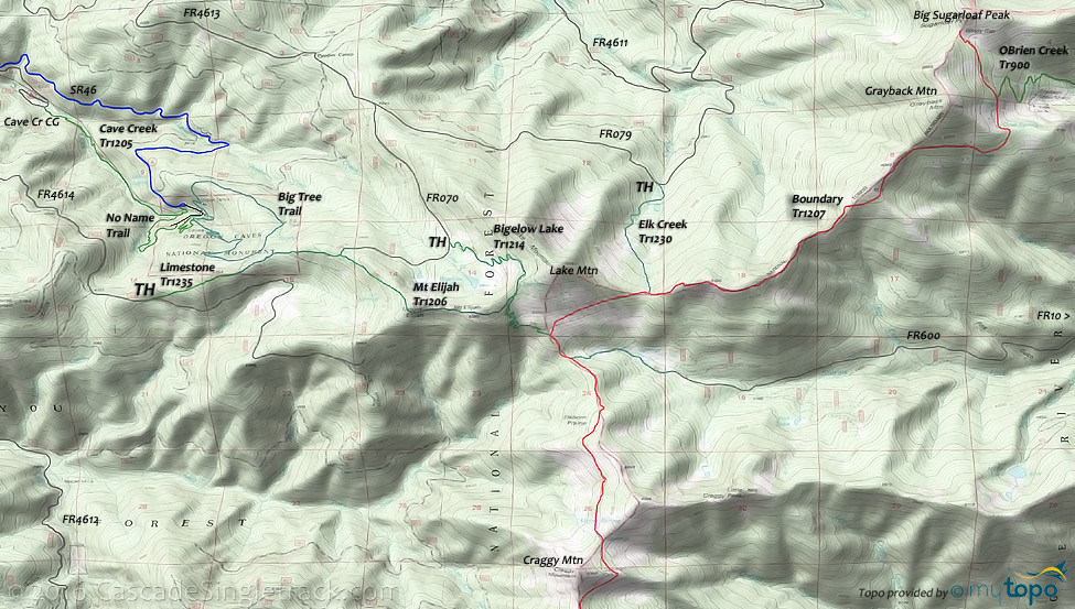 Mt Elijah #1206 Trail Topo Map