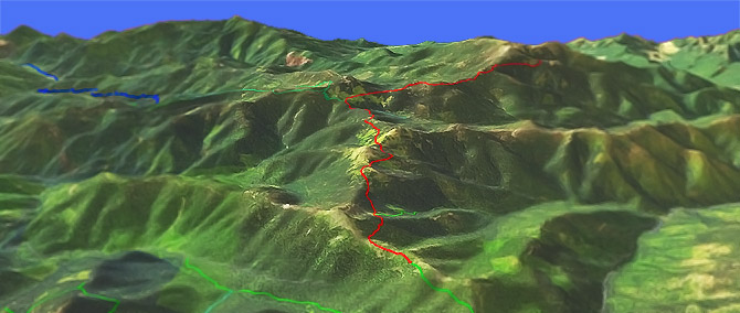3D view of Mt Elijah Trail #1206