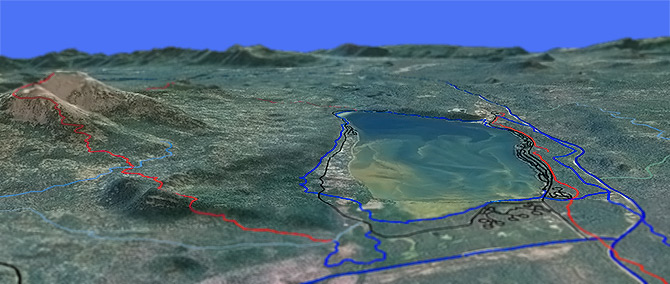3D view of Diamond Lk to Mt Bailey Trail #1451