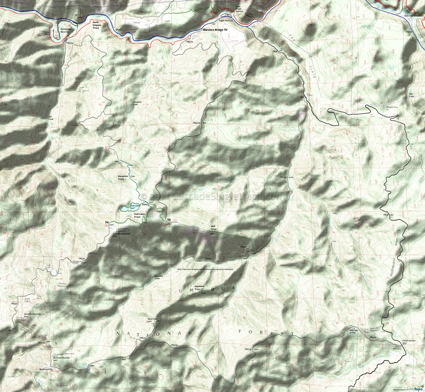 Twin Lakes, Buckhead Mtn Area Topo Map