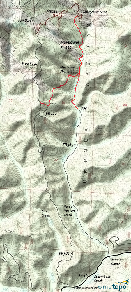 Mayflower Trail #1559 Topo Map