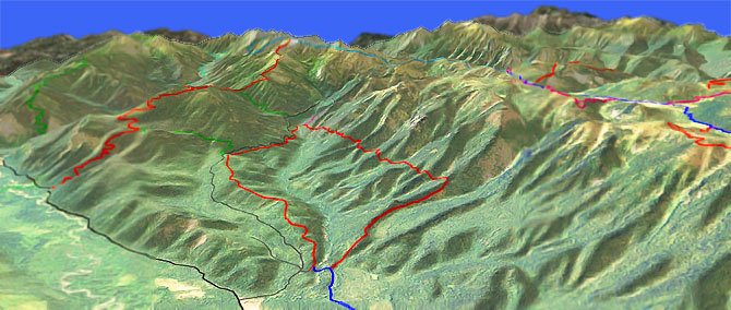 3D view of Chikamin Ridge Trail #1561
