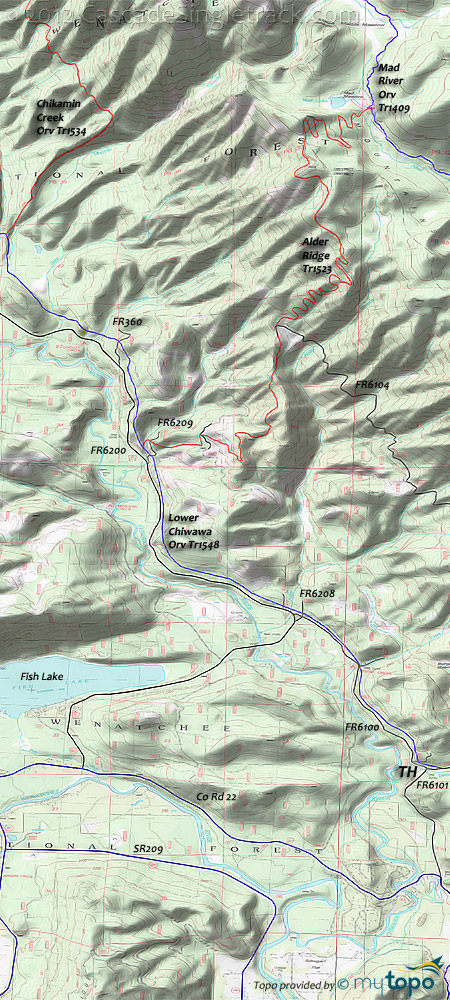 Chiwawa River Trail #1548 Topo Map
