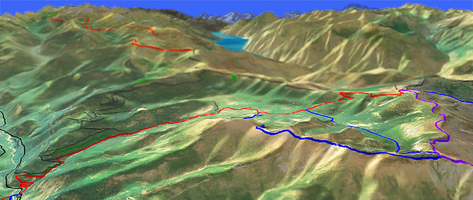 3D view of Lake Creek Orv Trail #1443