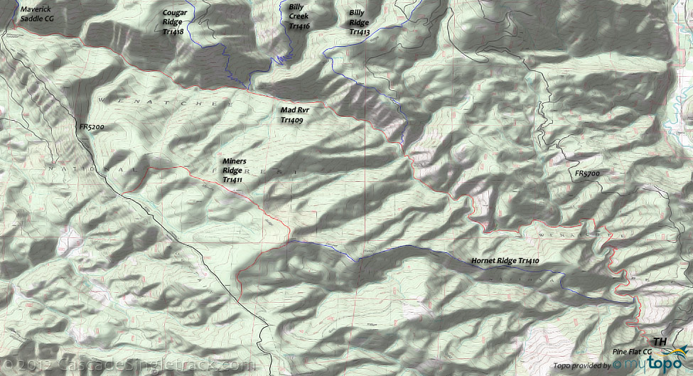 Mad River Trail #1409 Topo Map