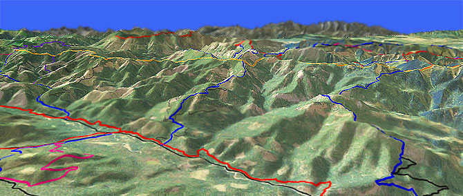 3D view of Manastash Ridge Trail #1388