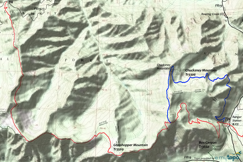Grasshopper Mountain Trail #3569 Topo Map