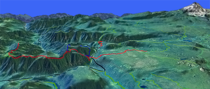 3D view of Grasshopper Mountain Trail #3569