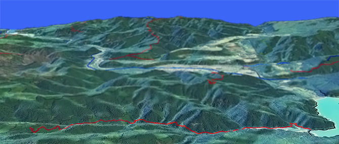 3D view of Larison Creek Trail #3646