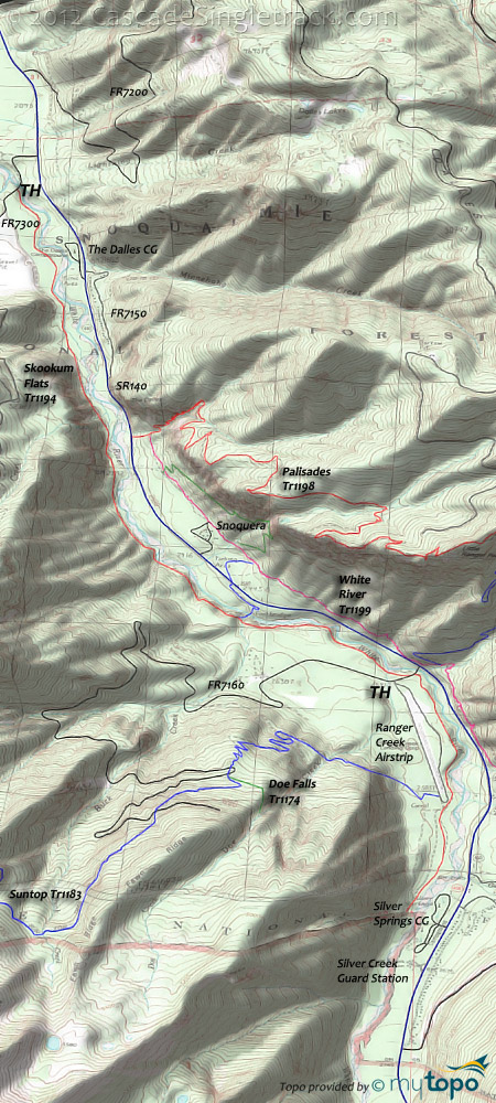 Skookum Flats Trail #1194 Topo Map