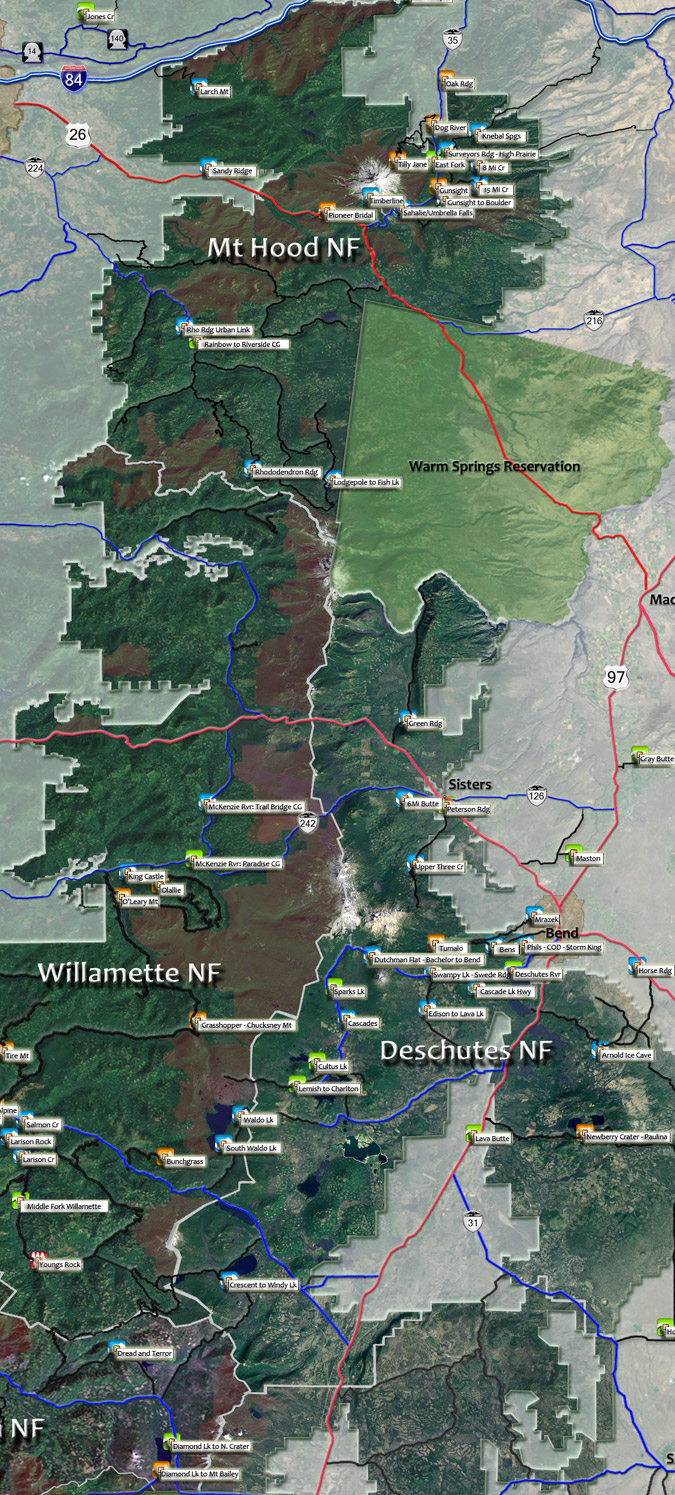Willamette National Forest Mountain Biking Trails