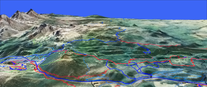 3D view of Tumalo Ridge Trail #25.2