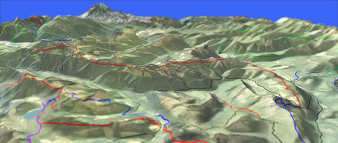 3D view of Klickitat Trail #7