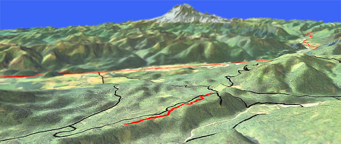 3D view of Kraus Ridge Trail #275