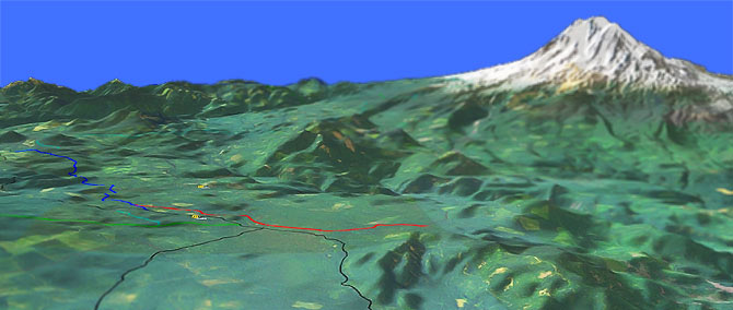 3D view of Service Trail #35