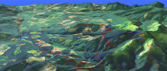 3D view of Tarbell Trail