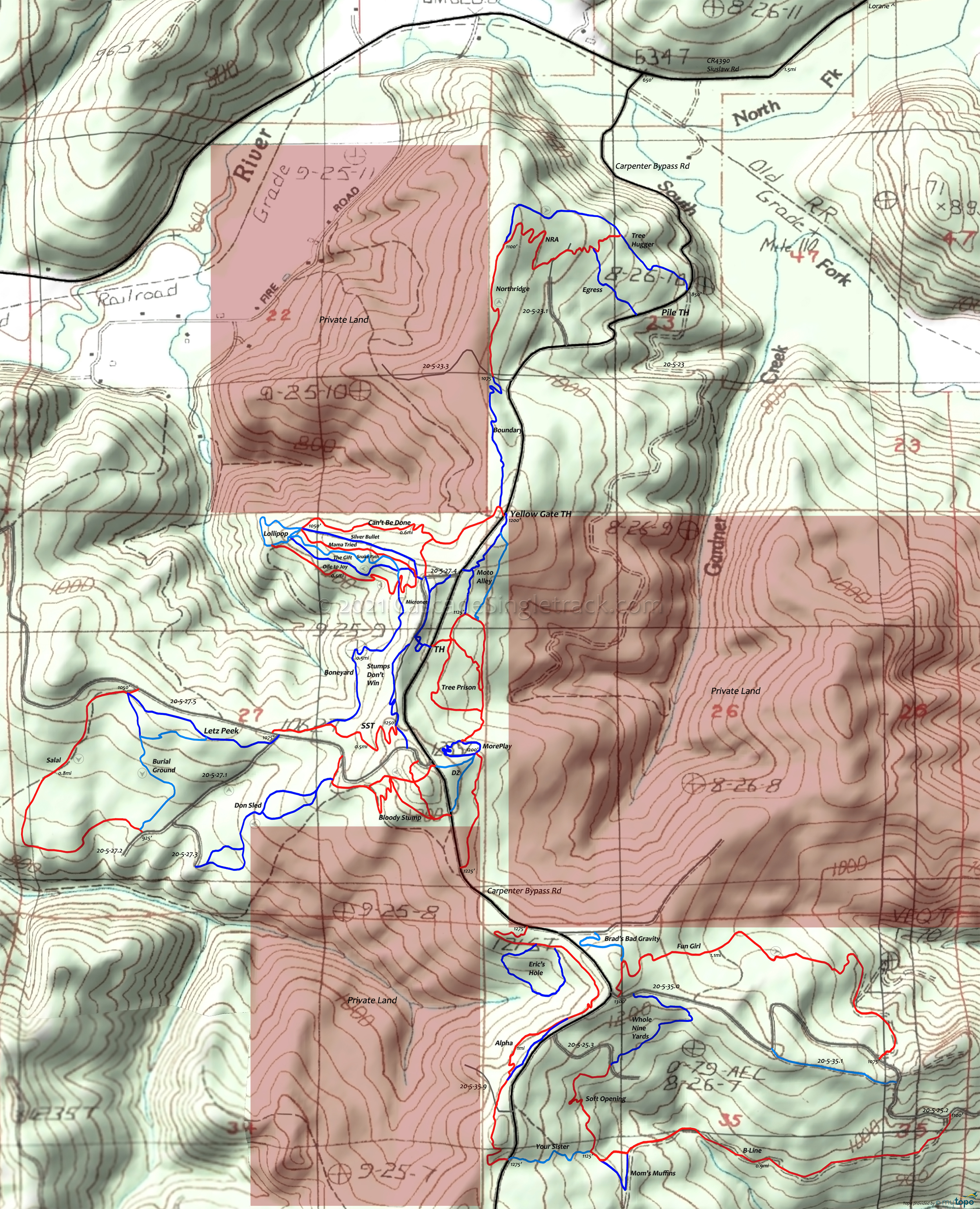  Whypass Area Topo Map